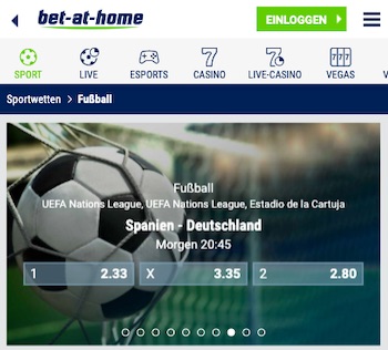 Bet at Home Spanien Deutschland Quoten