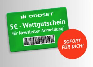 ODDSET 5€ Gutschein Bonus