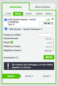 bet-at-home berechnet deutschen Kunden die 5% Steuer vom Einsatz
