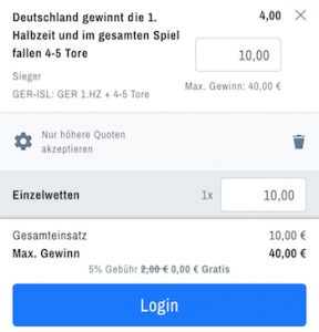 Admiralbet Boost deutschland island