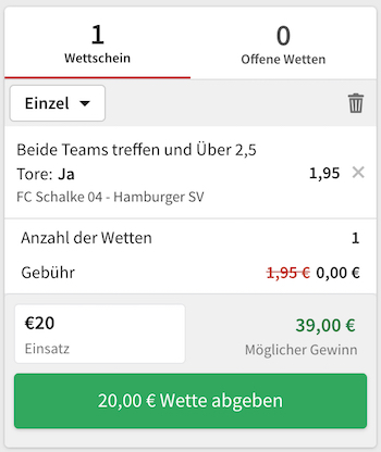 Tipico Schalke HSV Quoten