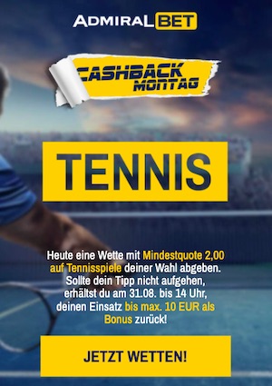 Admiralbet Tennis Cashback