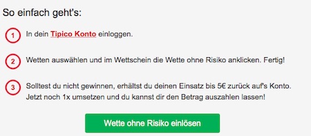 Wette ohne Risiko Anleitung