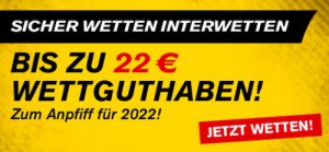 Interwetten 22€ gratis wettguthaben