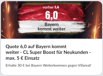 Bildbet Quoten Boost Bayern zieht in Halbfinale ein
