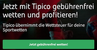 Tipico ohne Wettsteuer wetten