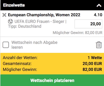 Interwetten Deutschland Frauen EM Sieg