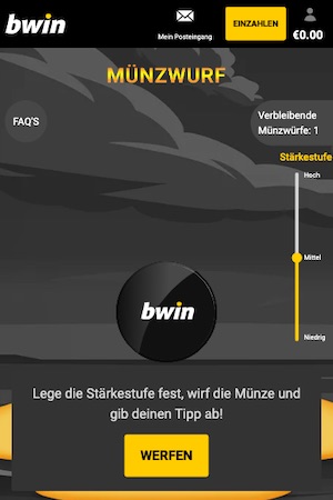 Bwin Münzwurf Challenge